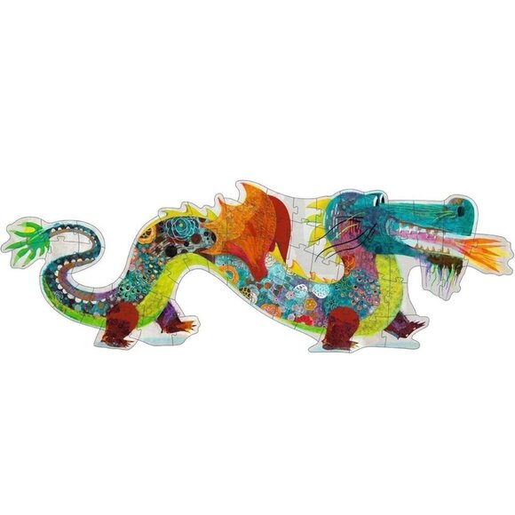 Djeco Other - New Djeco Leon The Dragon shaped Giant Puzzle 58 pieces 54.3 inches long